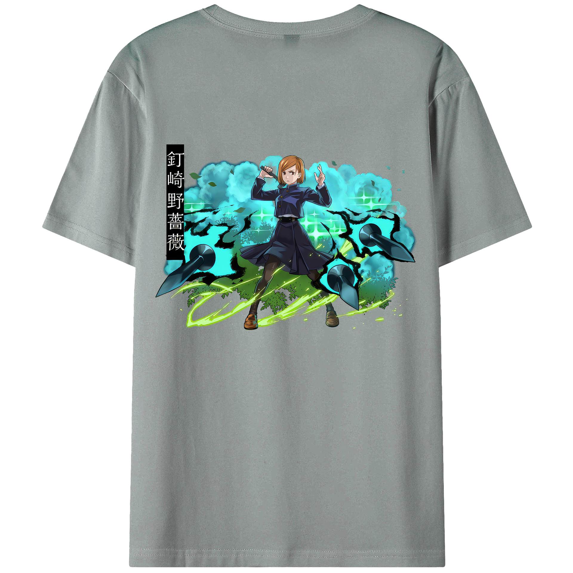 （画像用） 呪術廻戦 Jujutsu Kaisen 綿100％ メンズ半袖Tシャツ（バックプリント） 通気性